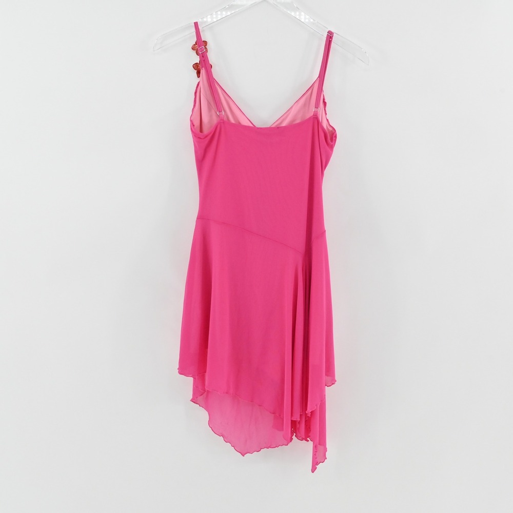 Dolls Kill Delias Mermaid Kisses Mini Dress Size L Pink Asymmetrical Going Out‎ - Picture 3 of 14